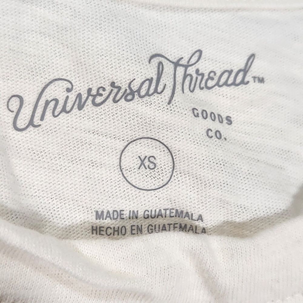 Universal Thread Tshirt for Women XS Ivory I Write My Own Story Logo 100%Cotton - Picture 4 of 8